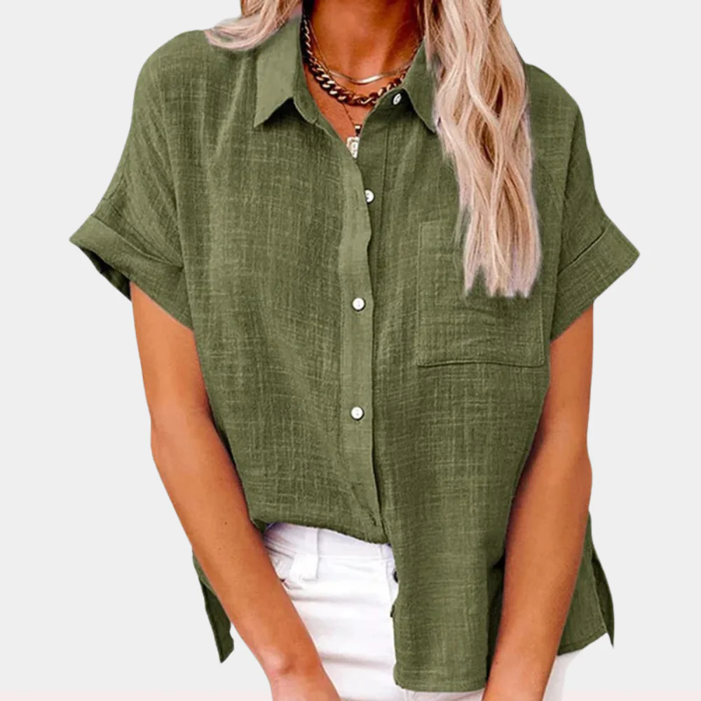 Relaxed Button-Front Shirt