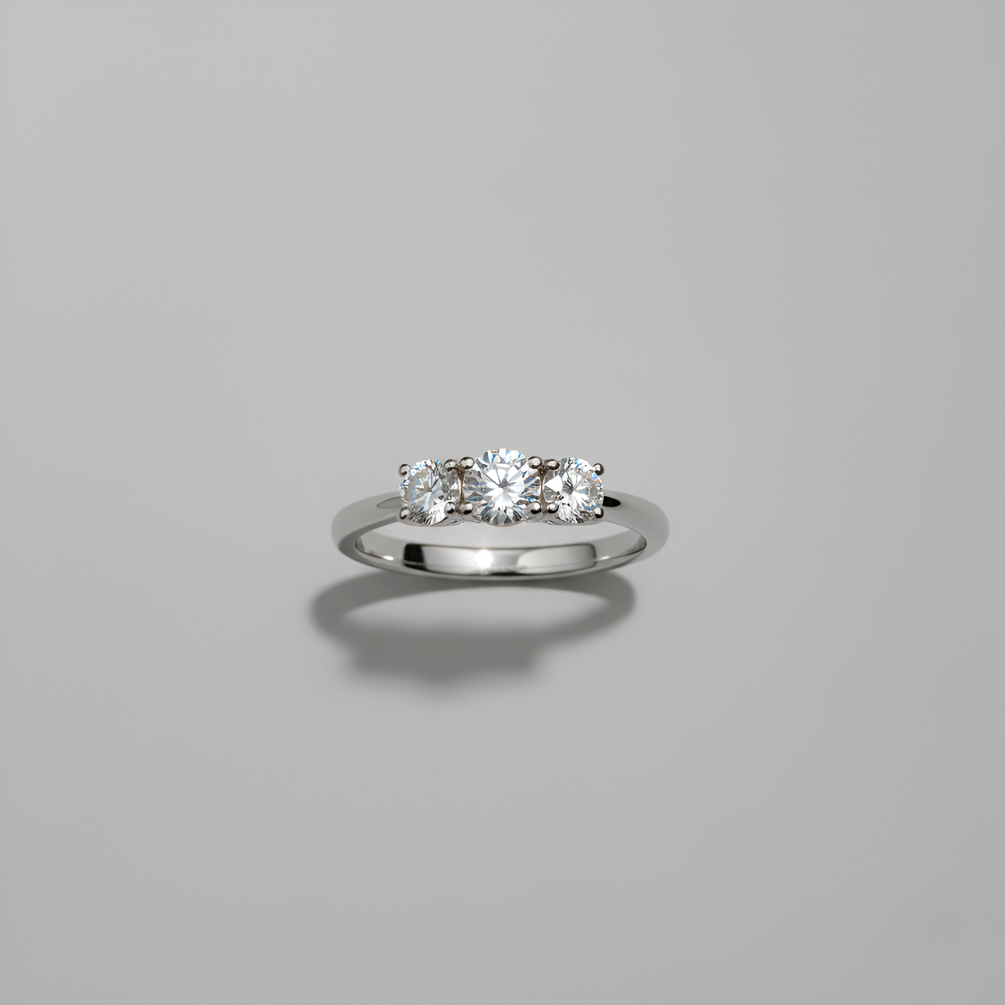 Silver Three-Stone Ring