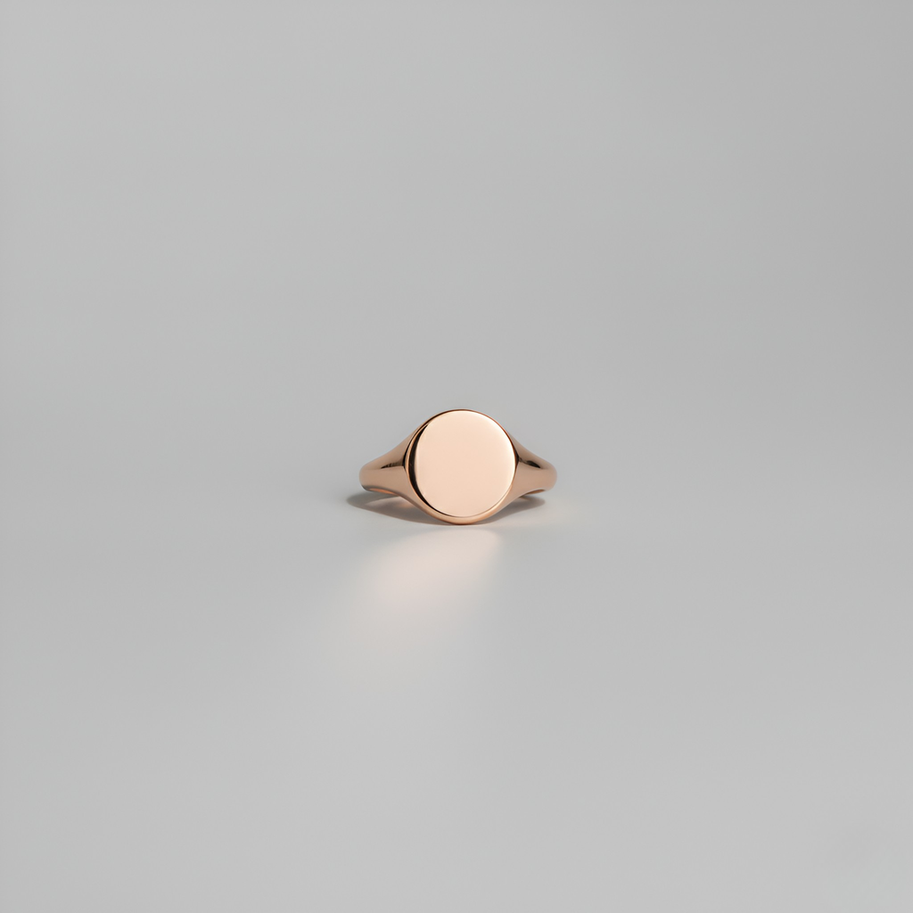Gold Oval Signet Ring