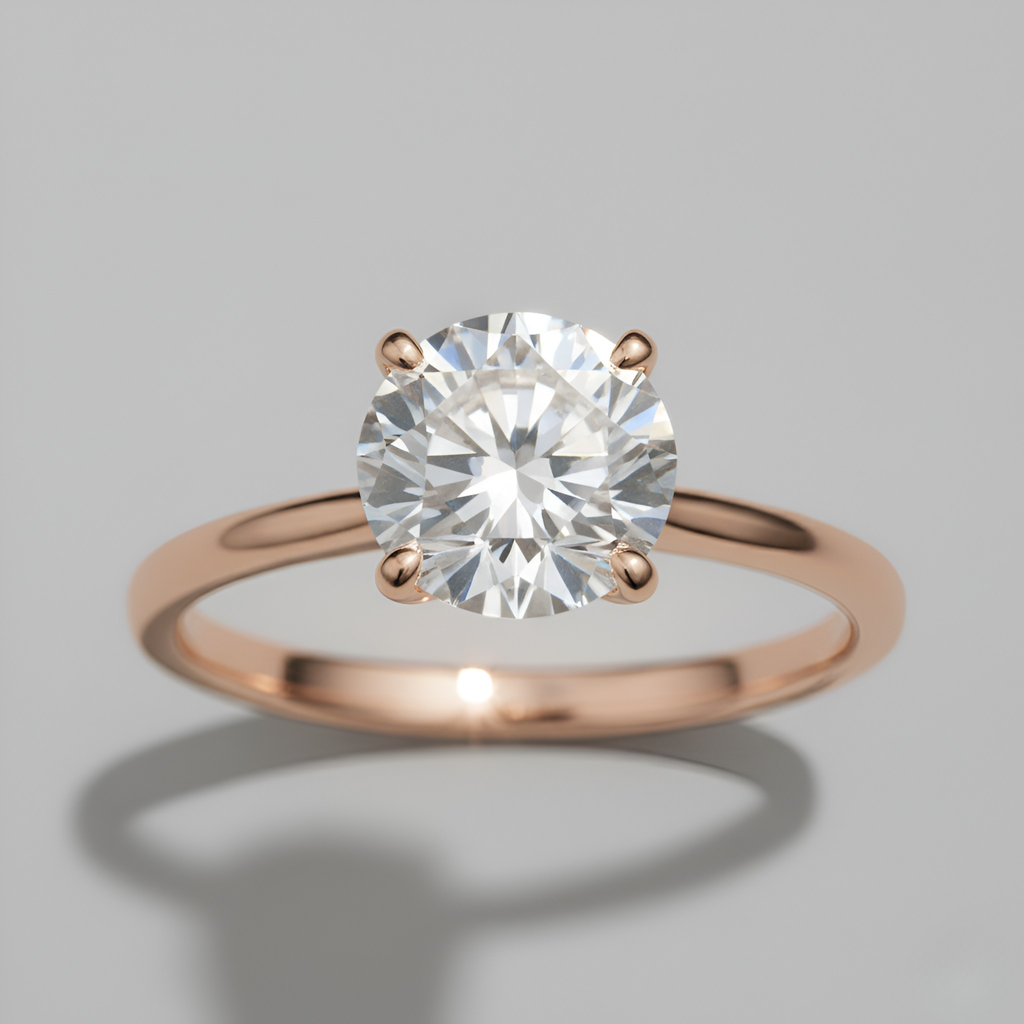 Rose Gold Solitaire Ring