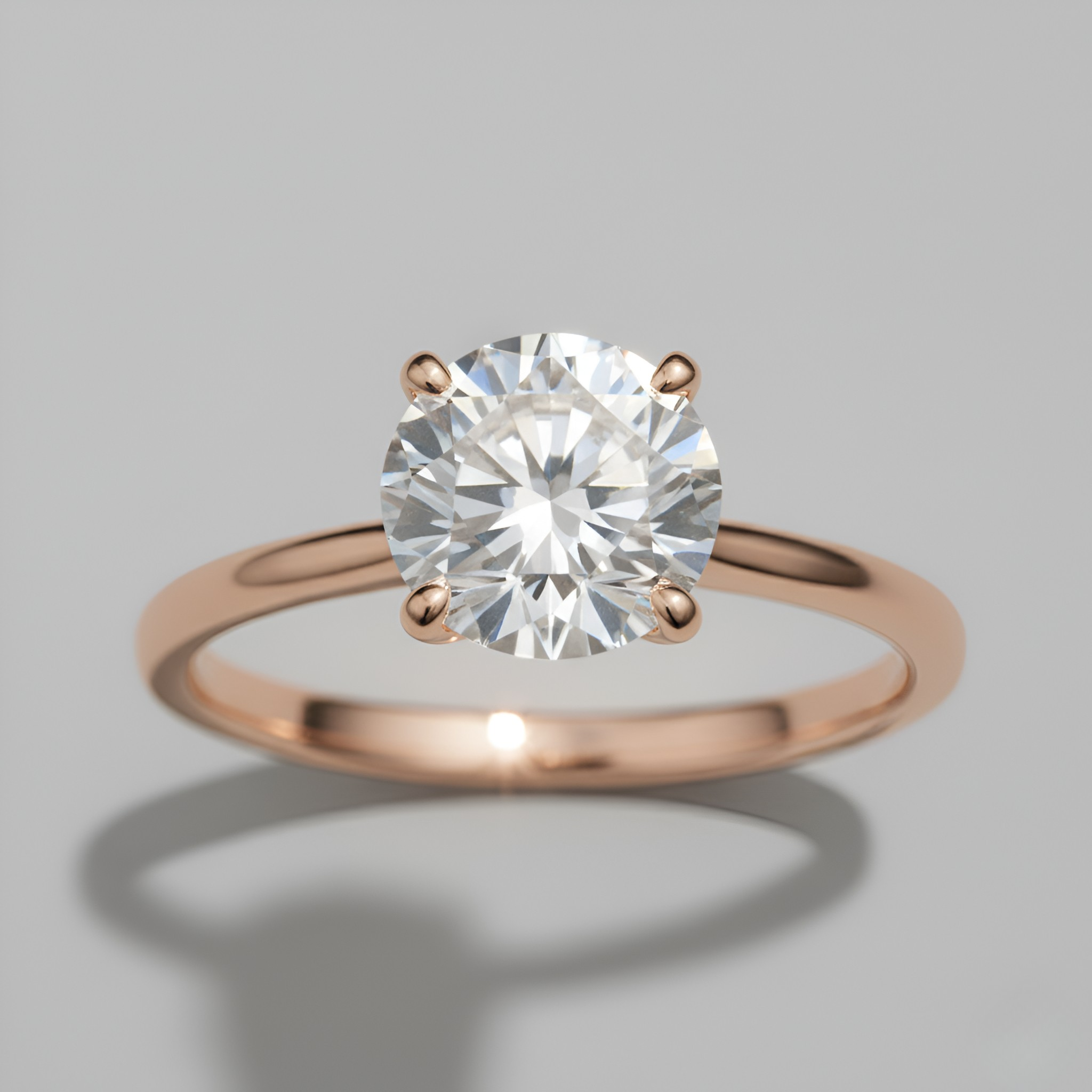 Rose Gold Solitaire Ring