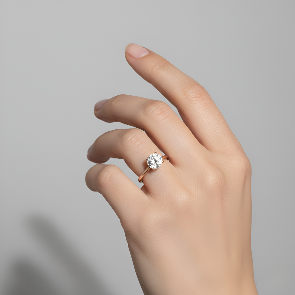 Rose Gold Solitaire Ring