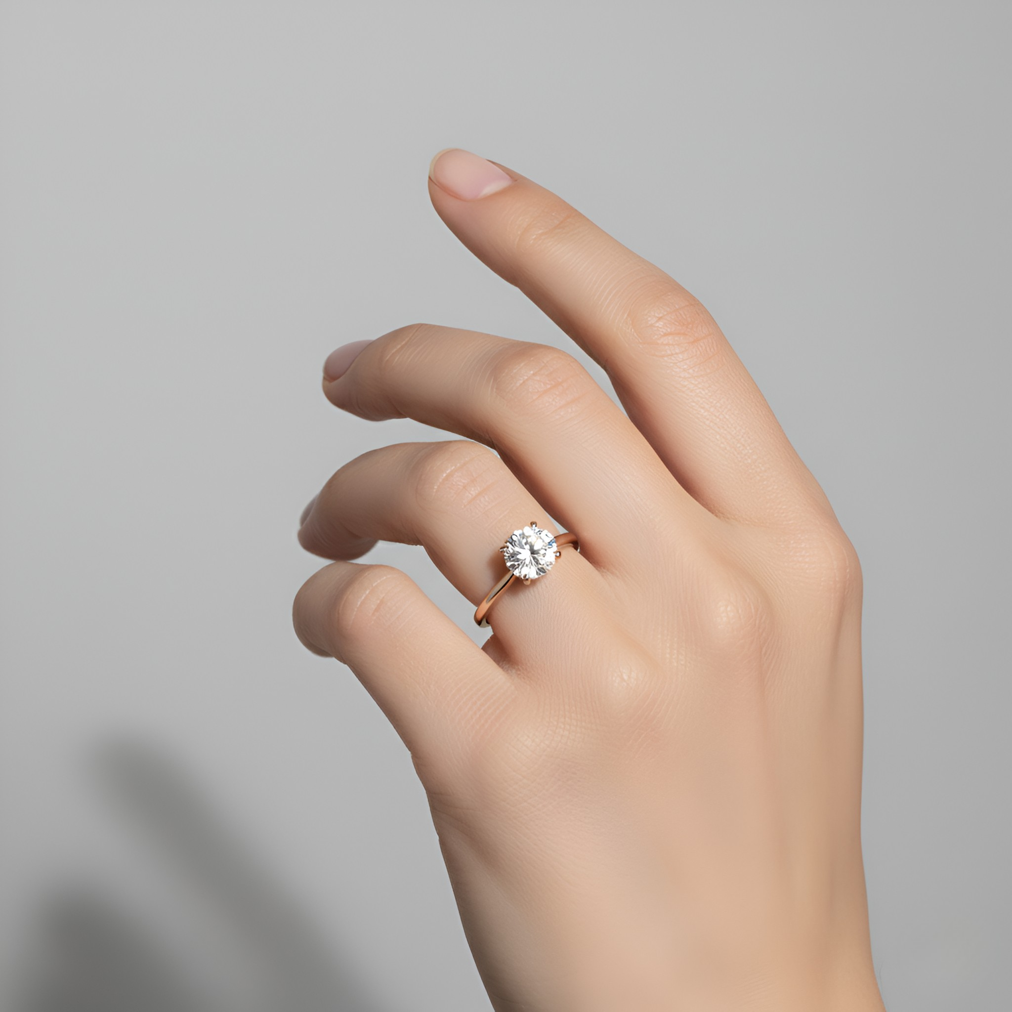 Rose Gold Solitaire Ring