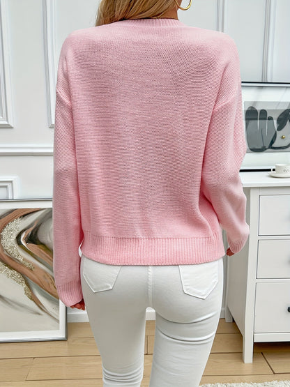Holly Cable Knit Crew Neck Sweater