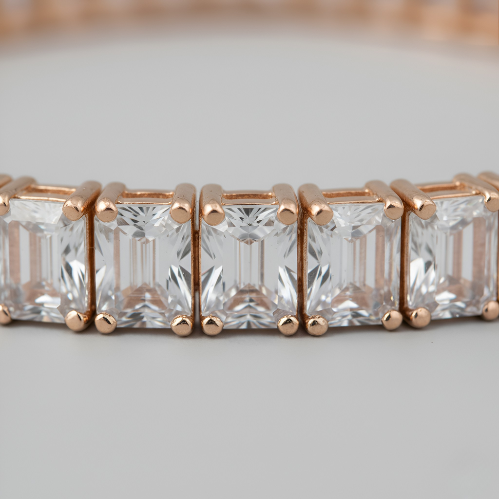 Gold Baguette Tennis Bracelet