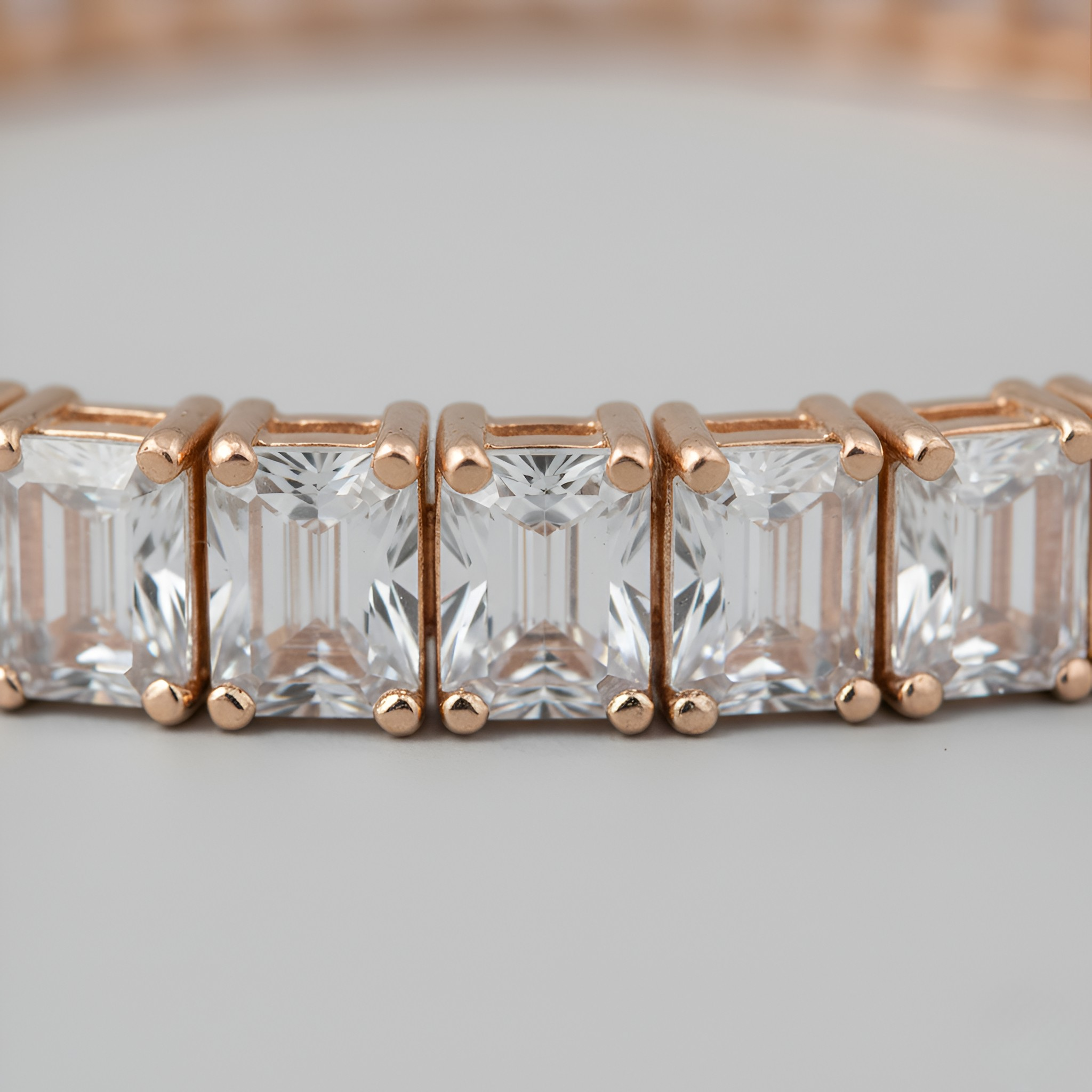 Gold Baguette Tennis Bracelet