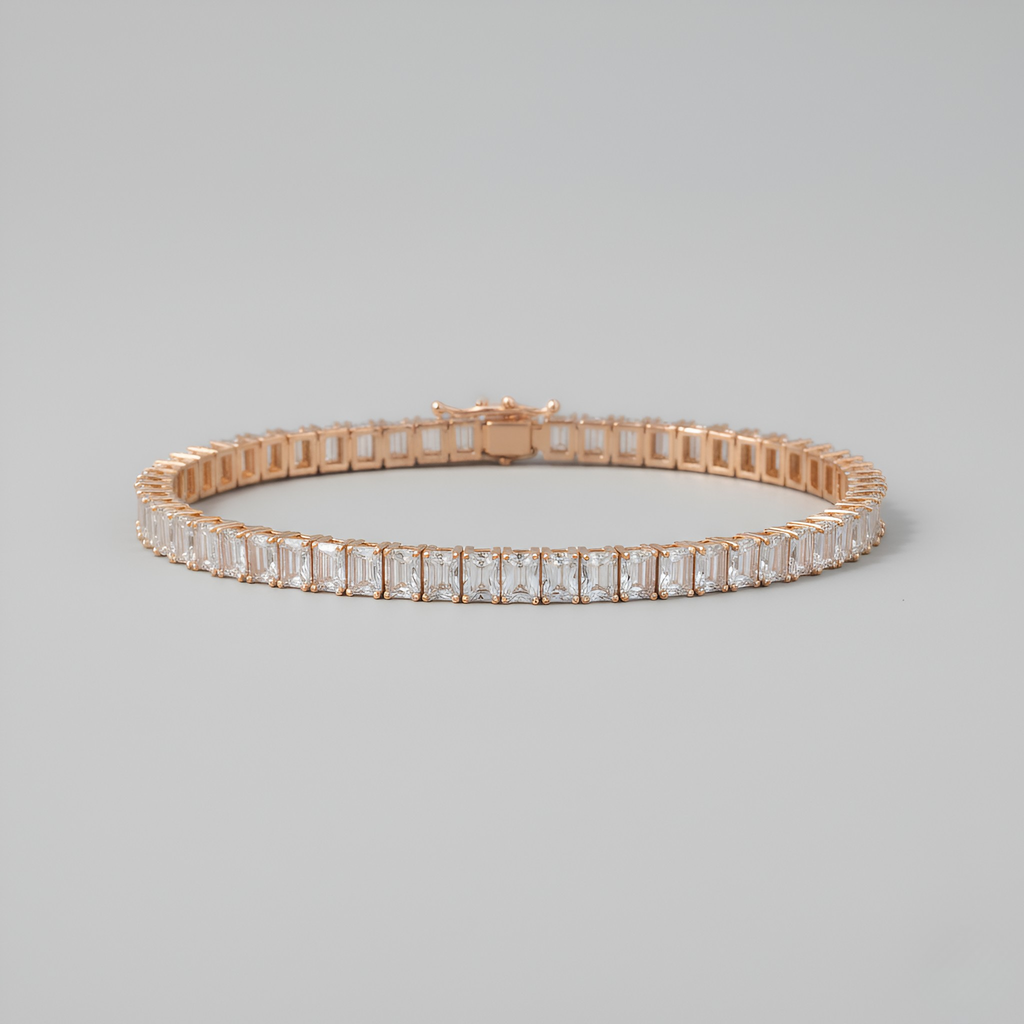 Gold Baguette Tennis Bracelet