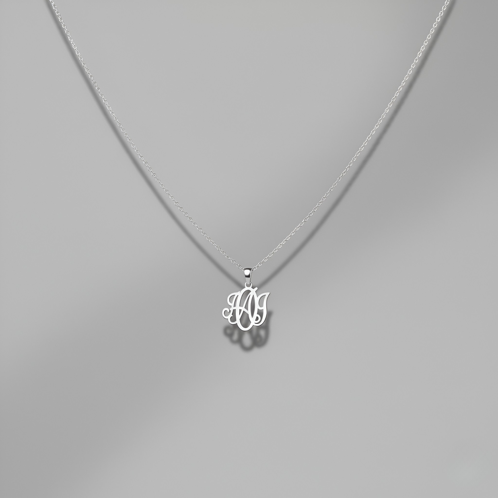 Silver Initial Necklace