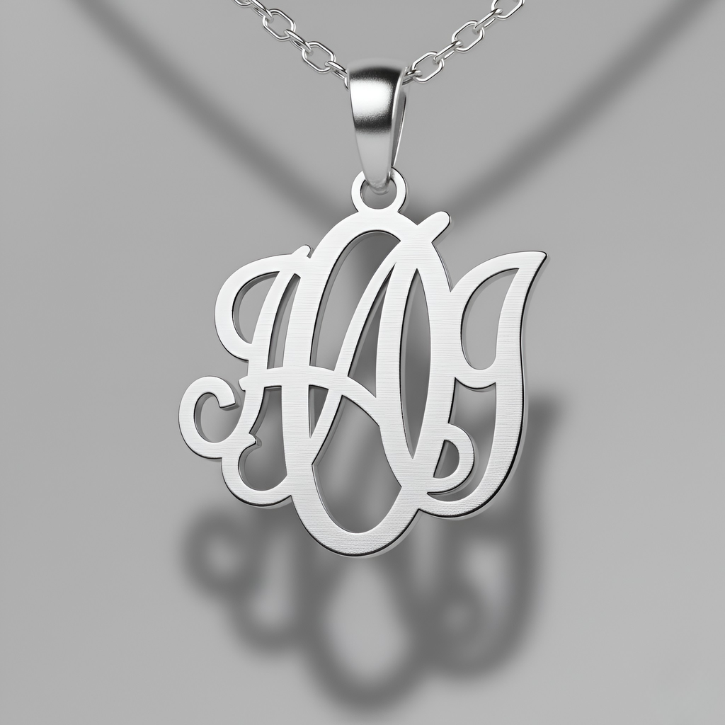 Silver Initial Necklace