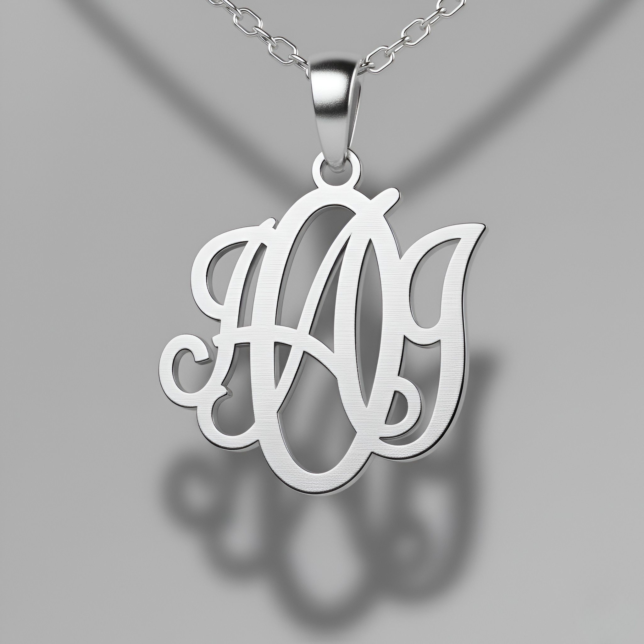 Silver Initial Necklace