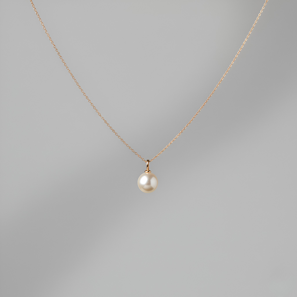 Rose Gold Pearl Necklace