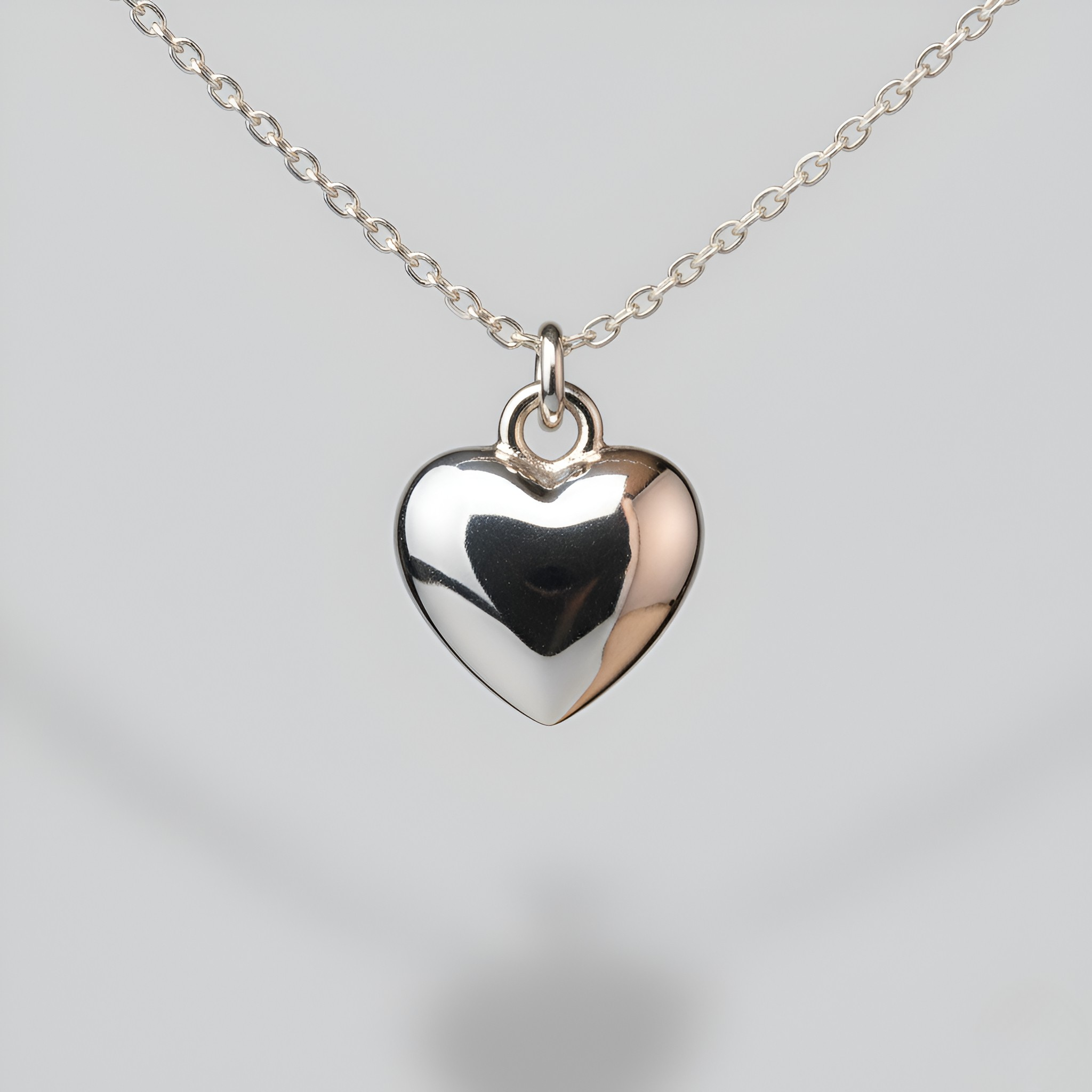 Minimalist Silver Heart Necklace