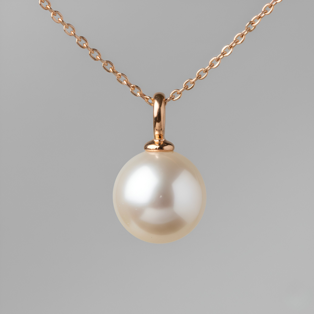 Rose Gold Pearl Necklace