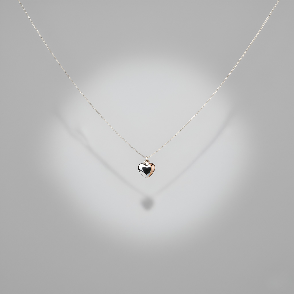 Minimalist Silver Heart Necklace