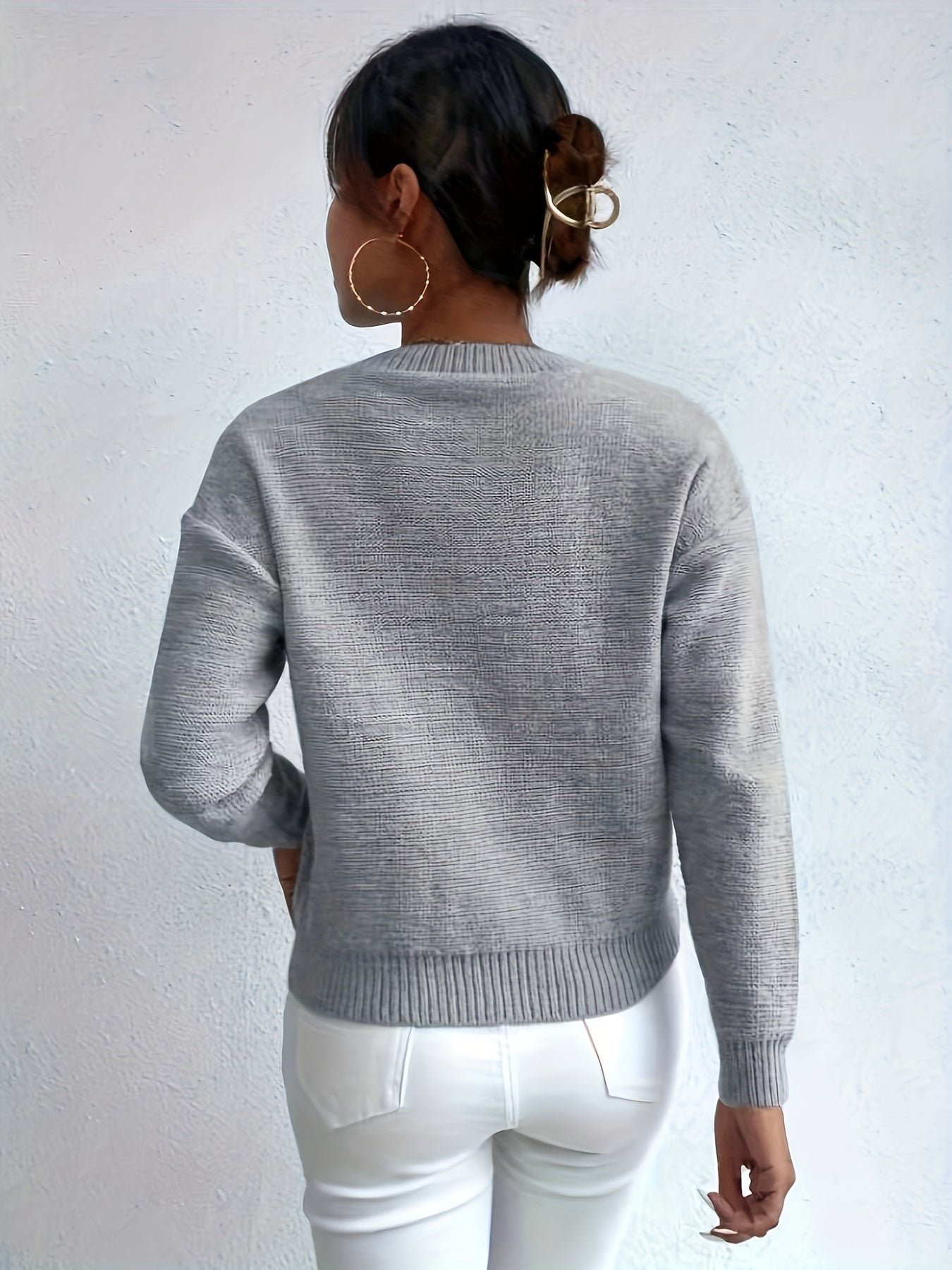 Holly Cable Knit Crew Neck Sweater