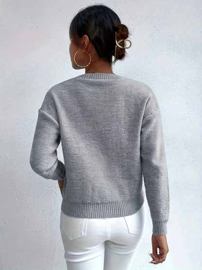 Holly Cable Knit Crew Neck Sweater
