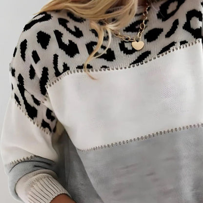 Ivy - Leopard Print Casual Sweater