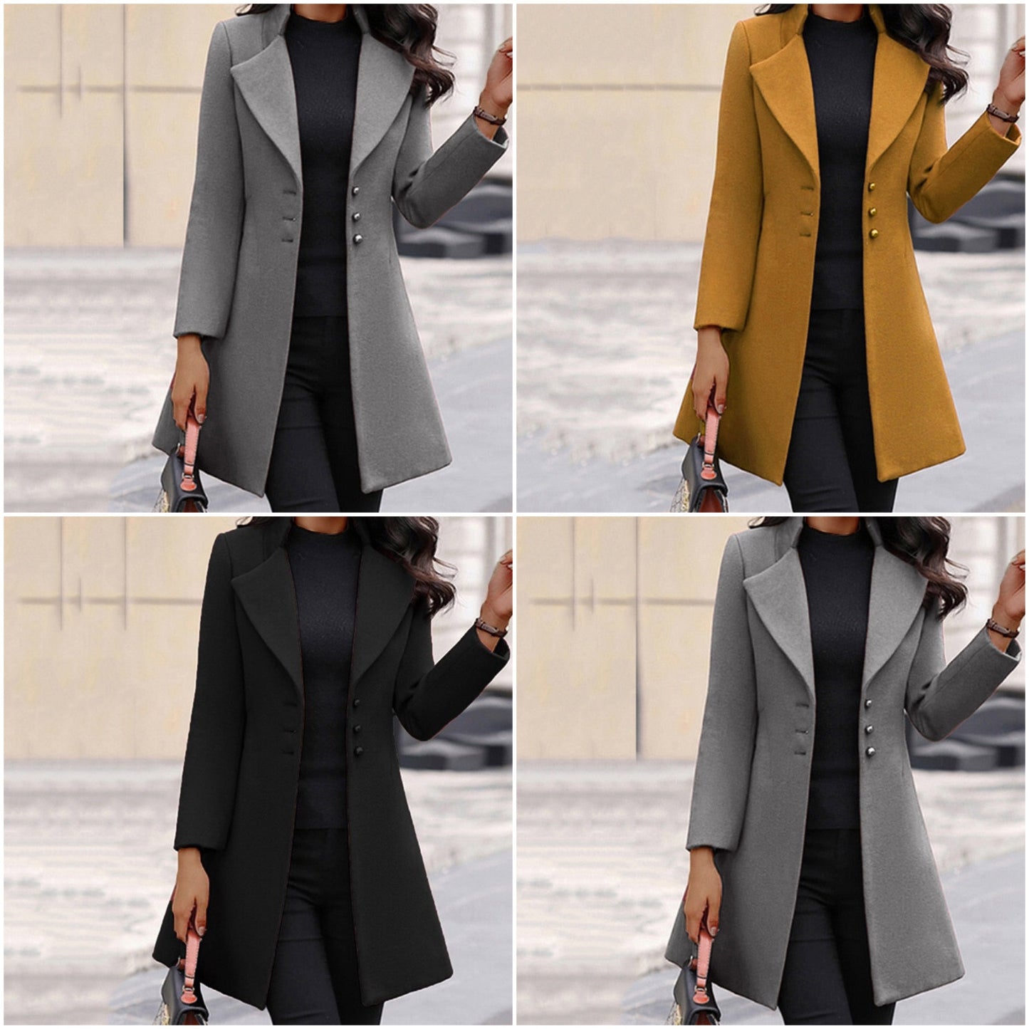 Gail Sleek Buttoned Coat
