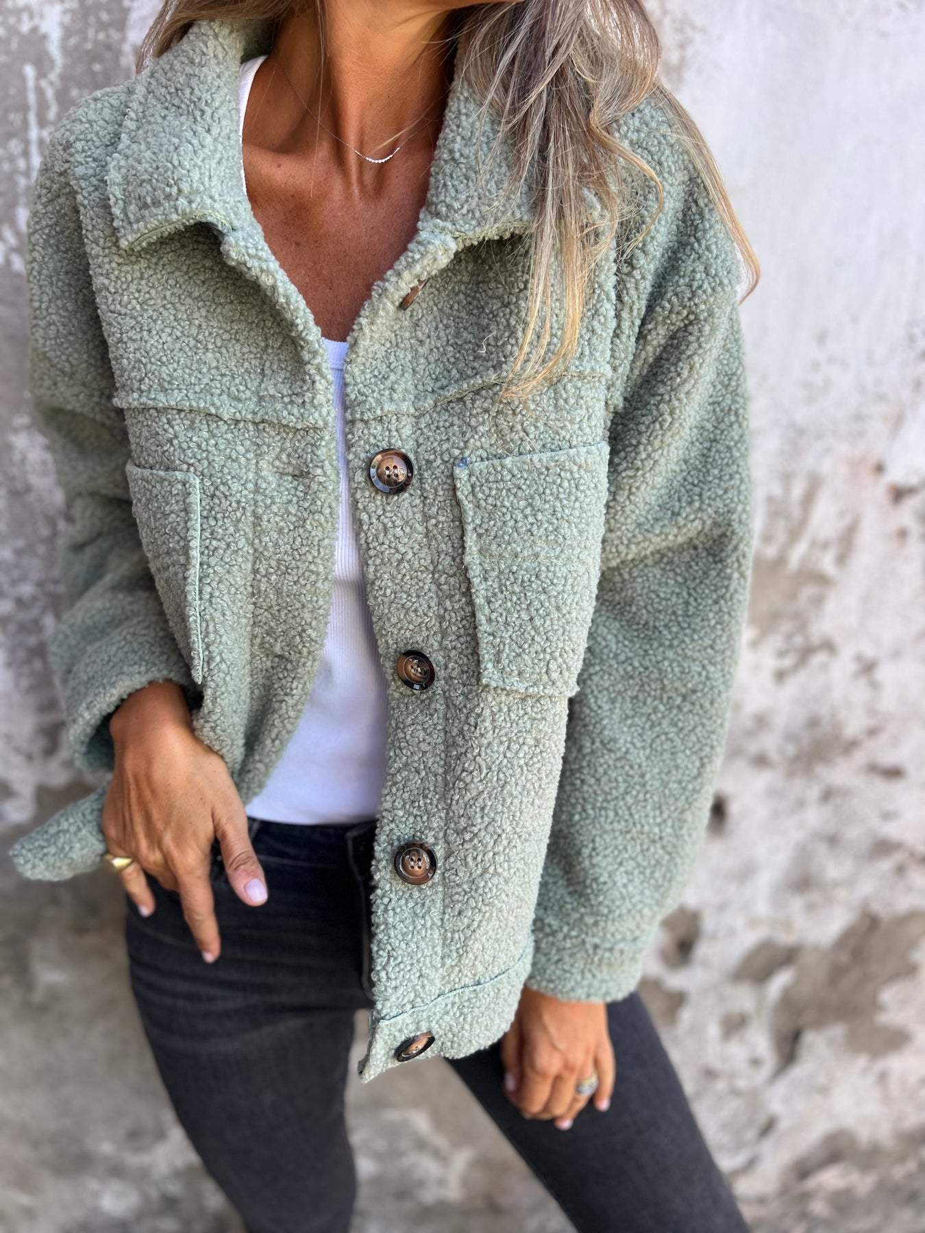 Aubrey Cozy Button-Up Jacket