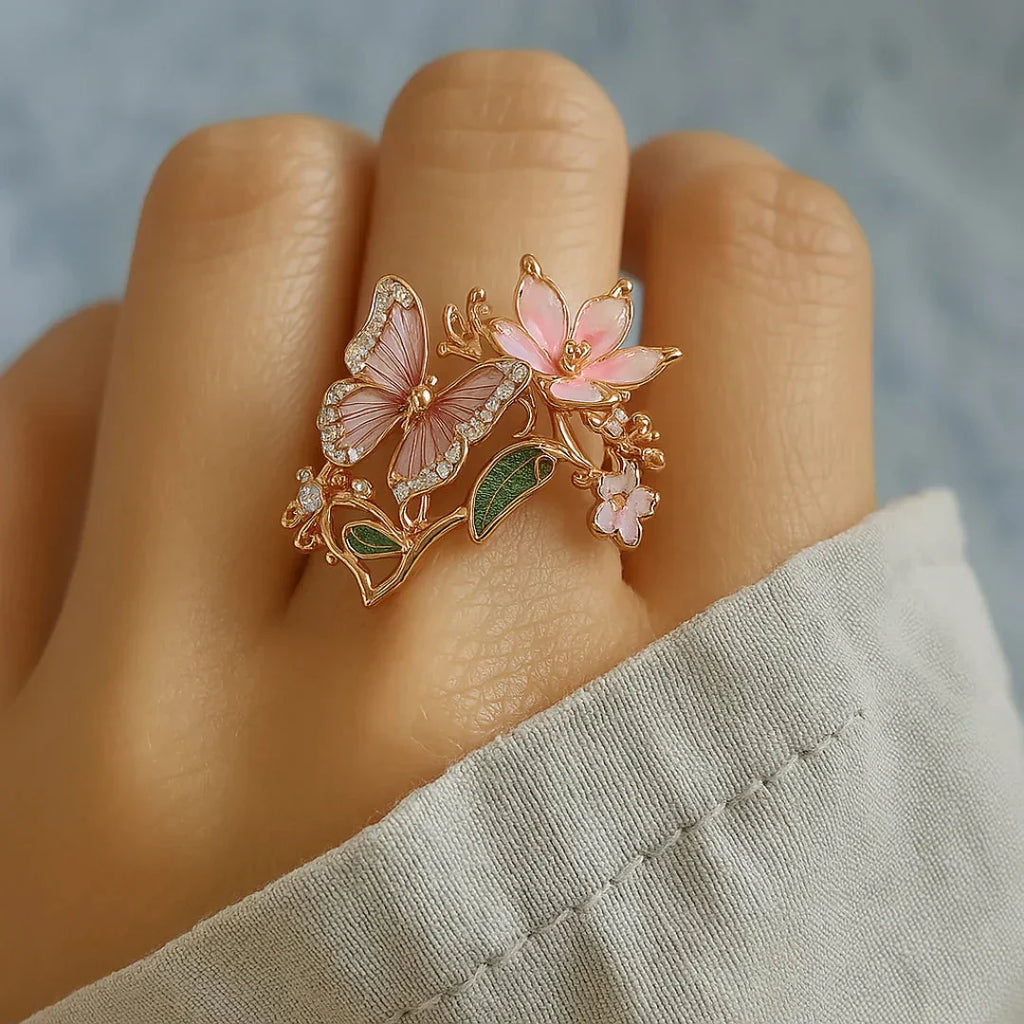 Radiant Butterfly Zirconia Ring