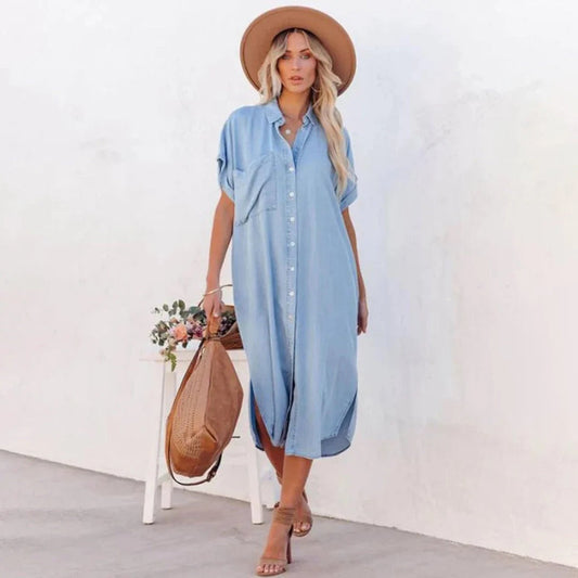 Relaxed Button-Down Shirt Dress