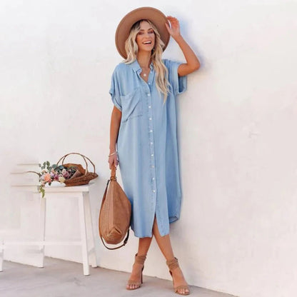 Relaxed Button-Down Shirt Dress
