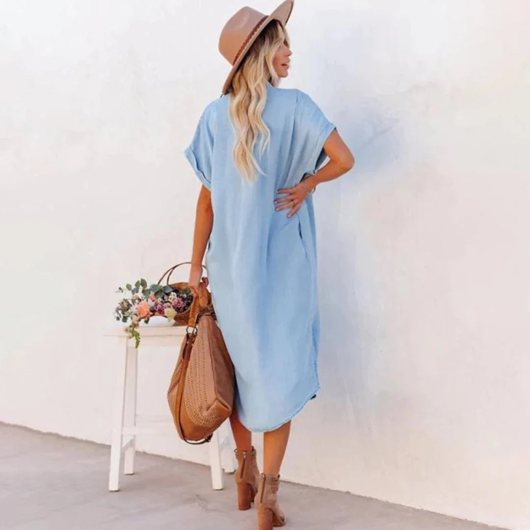 Relaxed Button-Down Shirt Dress